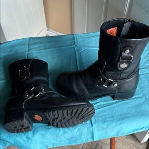 Harley-Davidson Black Leather riding boots #84269 ALIVIA